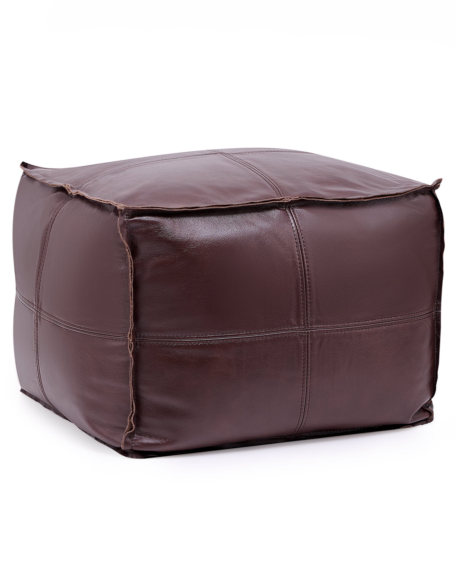Housse De Pouf Ottoman égyptien - Cuir Véritable Naturel - ESSENCE OF Egypt