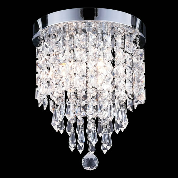 Bestco UL Listed 3-Light Crystal Chandelier Ceiling Light Fixture Pendant for Bedroom, Hallway, Living Room