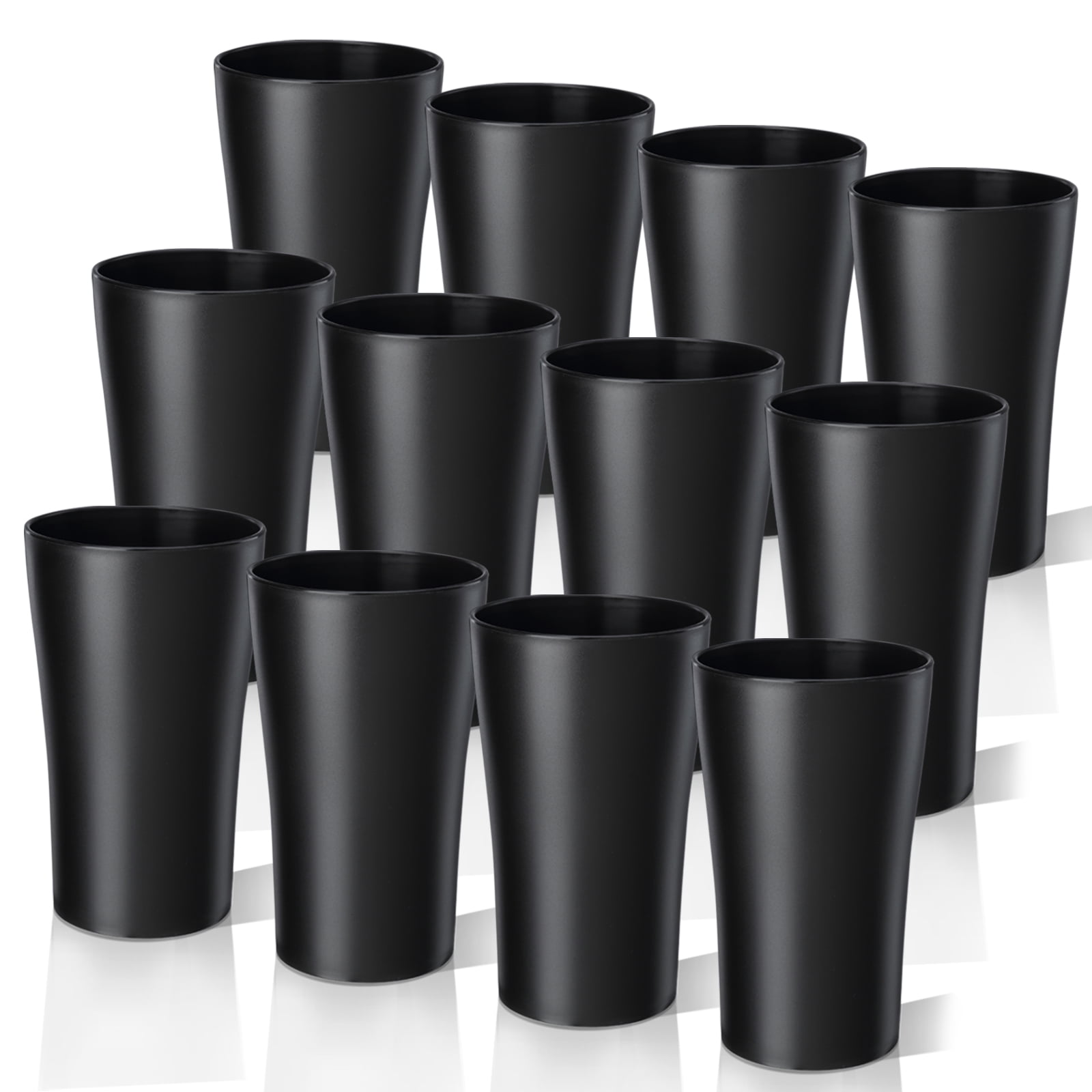 Bestdin 12 Piece Plastic Cups for Kitchen, Cup Set of 13oz, Reusable  Plastic Drinking Glasses, Unbreakable and Lightweight, Dishwasher Microwave  Safe, ...