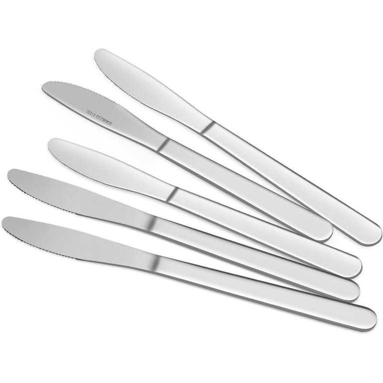 Bestdin 24 Pieces Dinner Knives Set, 8.1 Table Knives, Food Grade  Stainless Steel Cutlery Knives Only, Dishwasher Safe, Butter Knife, kitchen  Knives