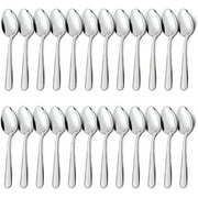 Bestdin 24 Pieces Dinner Spoons,6.7" Food Grade Stainless Steel Spoons Silverware, Mirror Polished Table Spoon Use for Home Kitchen Restaurant, Kitchen Essential Dinner Spoons, Dishwasher Safe