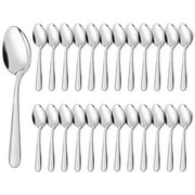 Bestdin 24 Pieces Dinner Spoons,6.7" Food Grade Stainless Steel Spoons Silverware, Mirror Polished Table Spoon Use for Home Kitchen Restaurant, Kitchen Essential Dinner Spoons, Dishwasher Safe