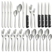 Bestdin 24 Pieces Silverware Set, Flatware Sets with Steak Knives Service for 4, Premium Stainless Steel Mirror Polished Cutlery Utensil Set, Durable Home Kitchen Eating Tableware Set, Dishwasher Safe