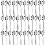 Bestdin 36 Pieces Dinner Spoons Set, 8" Texture Design Stainless Steel Silverware Spoons, Mirror Polished Table Soup Spoons, Dishwasher Safe, Silver Spoons For Home, Kitchen or Restaurant