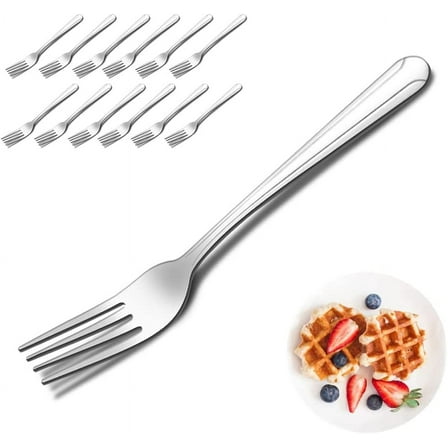 Bestdin 36 Pieces Forks Set, 8.2" Stainless Steel Dinner Forks Silverware, Pattern Design Mirror Polished Flatware Forks Dishwasher Safe, Table Forks Use for Home, Kitchen or Restaurant