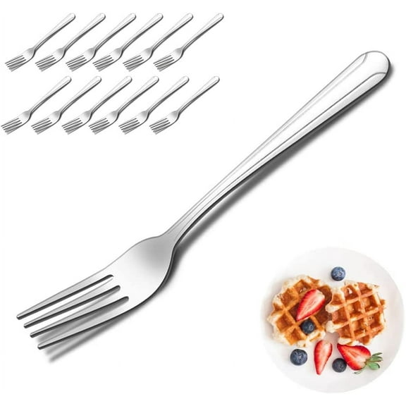 Bestdin 36 Pieces Forks Set, 8.2" Stainless Steel Dinner Forks Silverware, Pattern Design Mirror Polished Flatware Forks Dishwasher Safe, Table Forks Use for Home, Kitchen or Restaurant