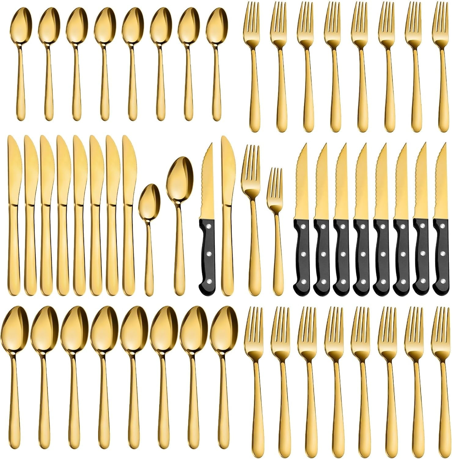 Bestdin 72-Piece Stainless Steel Flatware Set – Elegant Design