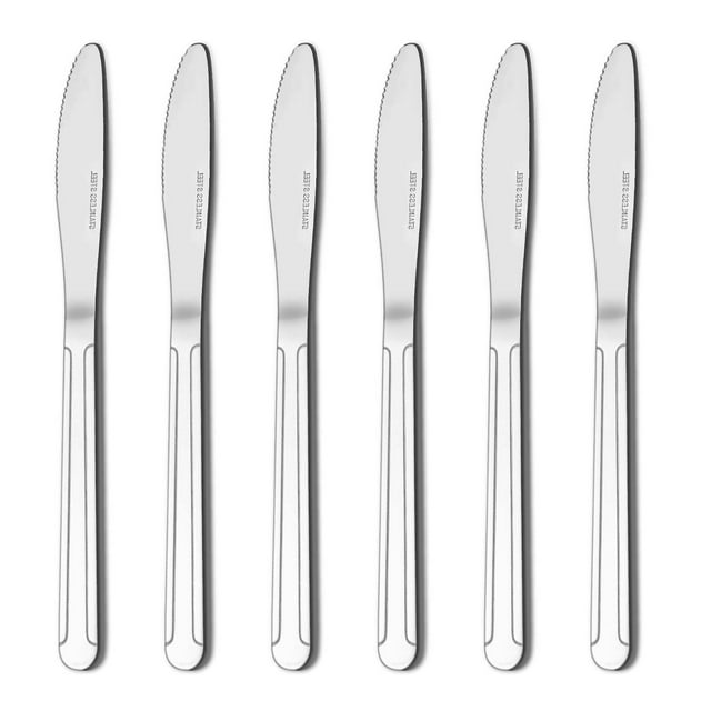 Bestdin 24Piece 8inch Stainless Steel Dinner Knife Set, Pattern