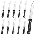thumbnail image 1 of Bestdin Steak Knives, 10 Pieces 4.5" Long Blade Stainless Steel Serrated Steak Knife Set, Dishwasher Safe, Black Serrated Edge Steel Utility Knives Steakhouse Cutlery Utensil Dinner Knives, 1 of 7