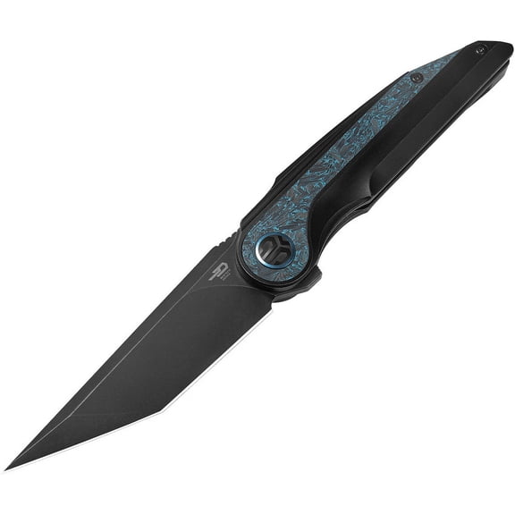 Bestech BT2303D Blind Fury 3.62" Blade Black/Light Blue Folding Knife