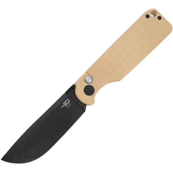 Bestech Knives Glok Button Lock Khaki 14C28N G10