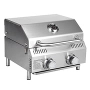 Bestfire 20" Tabletop Gas Grill 2 Burners, 20,000 BTUs Stainless Steel Portable Propane Grill with Legs for Outdoor Patio Backyard Camping, Tailgating, and RV Trips