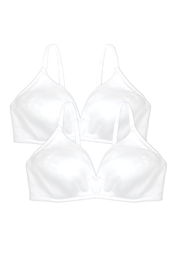 Cotton Wireless Bra with lightly lined cups, 2-Pack 5006255