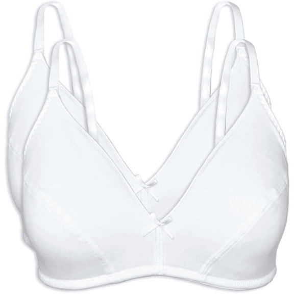 Bestform Cotton Wireless Bra Lightly Lined Cups-2 pack