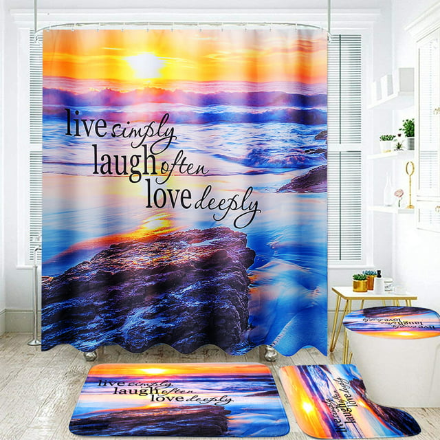 Live Laugh Love 4 piece shower curtain set