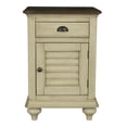 thumbnail image 1 of Shades of Sand 1-Drawer Cream Puff and Walnut Brown Nightstand 29.75 in. H x 20 in. W x 16.5 in. D, 1 of 5