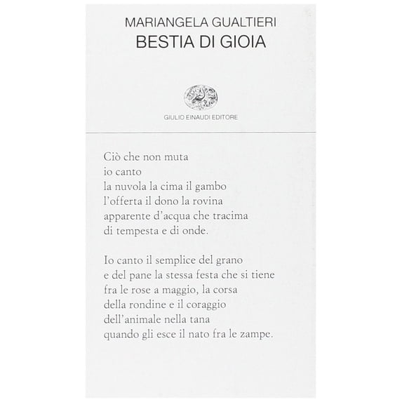 Mariangela Gualtieri Bestia di gioia (Paperback)