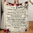 thumbnail image 1 of Bestie Gifts Best Friend Blanket Bestie Birthday Gifts for Women, Friendship Gifts for Best Friends Women Long Distance, Throw Blanket 60"x50", 1 of 5