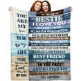thumbnail image 1 of Bestie Gifts to My Bestie Blanket Best Friend Birthday Gifts for Women Bestie Sister Teen Girls Long Distance Friendship Gift Christmas or Valentines Gift for Her Throw Blankets 60 x 80 inch, 1 of 6