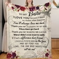 thumbnail image 1 of Bestie Gifts Blanket for Women, Best Friend Birthday Gifts for Women, Friendship Gifts for Best Friend Women, Best Friend Blanket 60"x50", 1 of 6