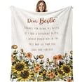 thumbnail image 1 of Bestie Gifts for Women, Best Friend Birthday Gifts, Funny Birthday Gifts for Besties, Unique BFF Birthday Gifts for Woman, Bestfriend Birthday Gift Ideas, Friendship Gifts Throw Blanket 60 x 50 Inch, 1 of 6