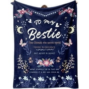 Bestie Gifts for Women on Christmas - Best Friend Blanket Gift - Bestie Gift, Best Friend Happy Birthday Gifts - Friendship Flannel Throw Blanket Thinking of Yo