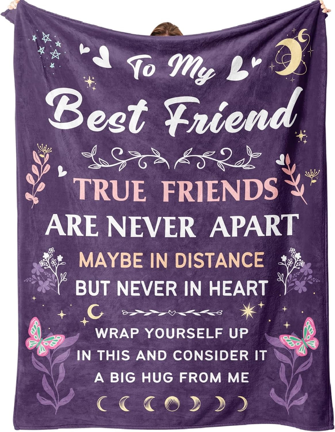 Bestie Gifts for Women on Christmas - Best Friend Blanket Gift - Bestie Gift, Best Friend Happy Birthday Gifts - Friendship Flannel Throw Blanket Thinking of You Far Away Gifts