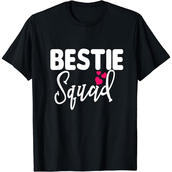 Bestie Squad Shirt Matching BFF Friend Crew Hearts T-Shirt