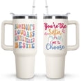 thumbnail image 1 of Bestie Tumbler with Handle Lid and Straw,40 Oz Bestie Sisters FriendTumbler Water Bottle Travel Coffee Cup Mug, Birthday Gifts for Women, 1 of 7