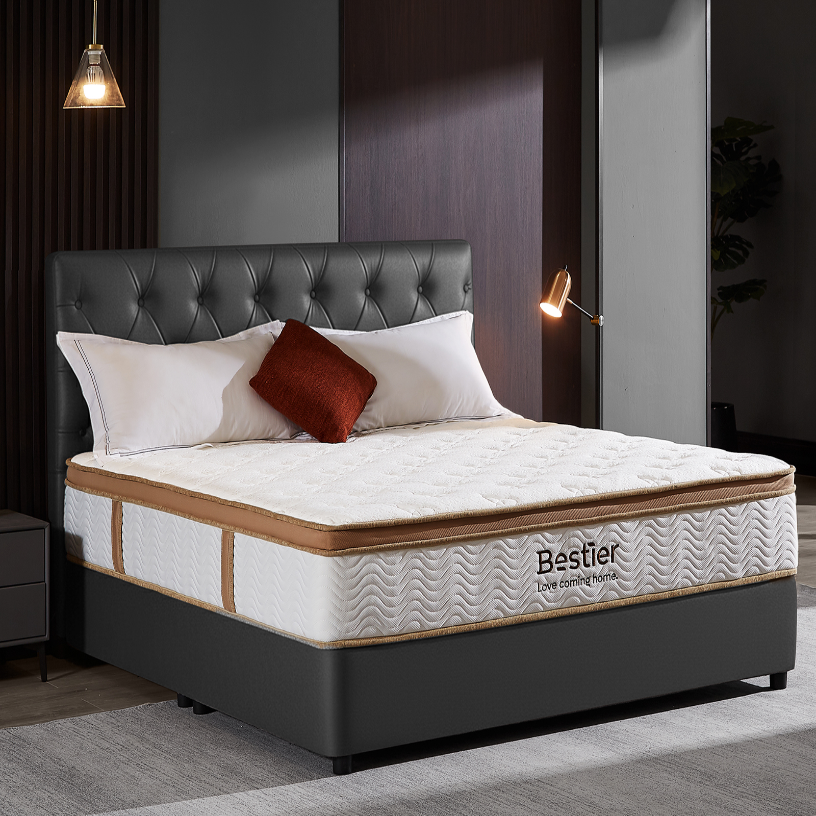 Bestier 12" Twin Mattress in a Box | Hybrid Gel Memory Foam Bed + Individually Wrapped Coils | Medium Firm | Pressure Relief, Enhanced Edge Support | CertiPUR-US Certified