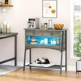thumbnail image 1 of Bestier 2-Drawers Console Table with LED Light for Entryway Gray, 1 of 7