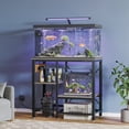 thumbnail image 1 of Bestier 20-29-37 Fish Aquarium Tank Stand with Power Outlets, 3-Tier Heavy Duty Metal Reptile Stand Reversible Storage Shelf, 1 of 8