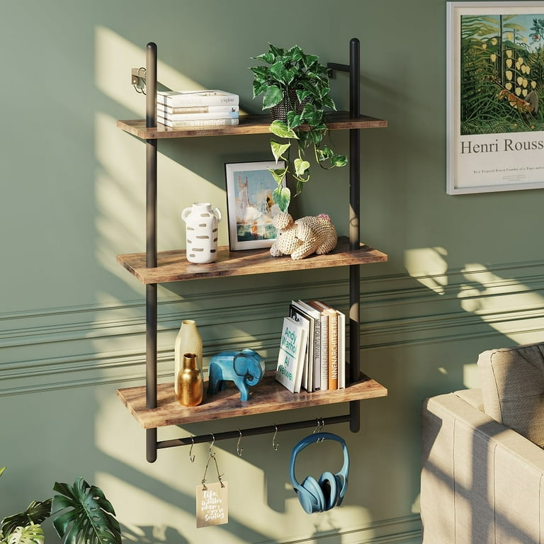 Shelf with wall hooks hotsell