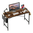 thumbnail image 1 of Bestier 47 Inch Modern Simple Style Study Desk with Storage Bag, Brown, 1 of 7