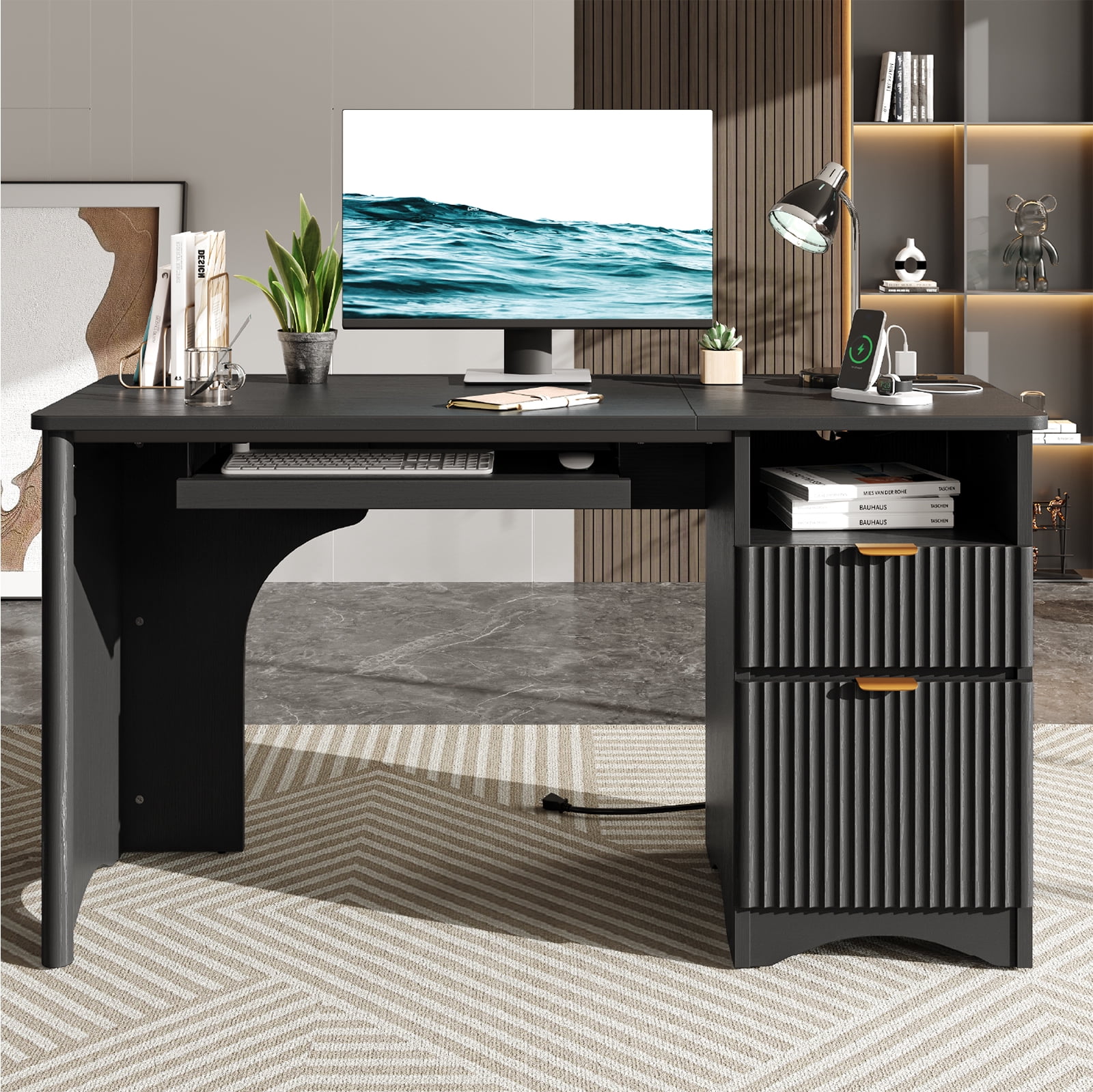 bestier-55-home-office-desk-with-keyboard-tray-writing-pc-computer