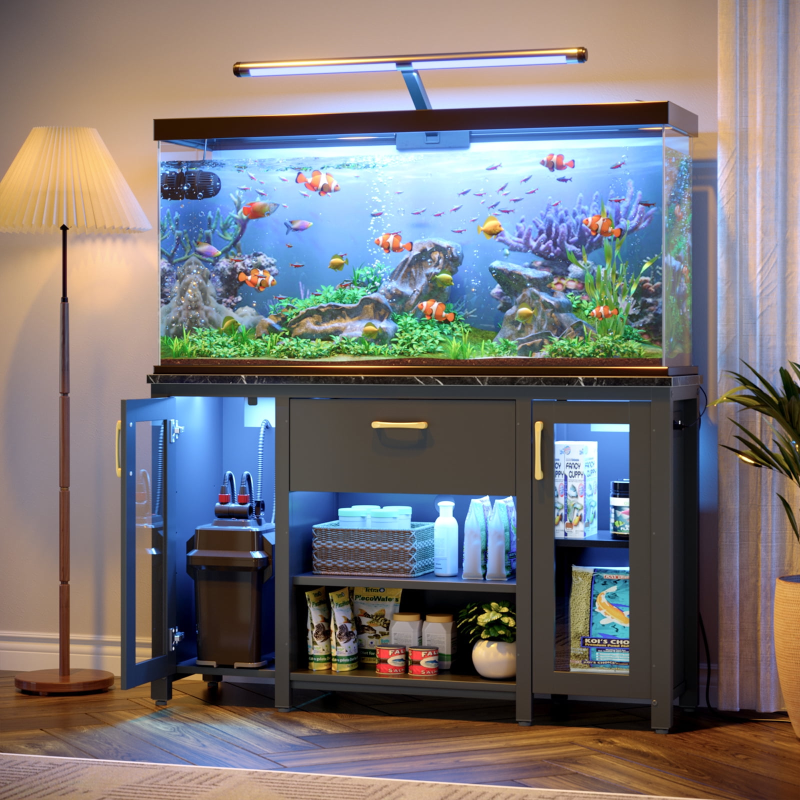 Octagon fish tank stand sales