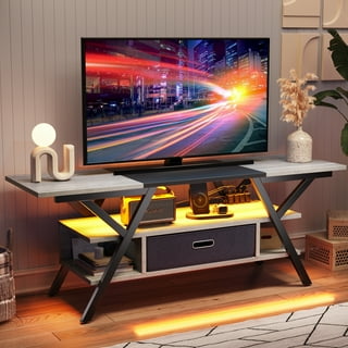 Metal TV Stands in TV Stands Entertainment Centers Gray