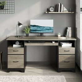 Alera Black Study Work Double Pedestal Steel Desk, 60 Alera Black Study Work Double Pedestal Steel Desk, 60
