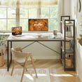 thumbnail image 1 of Bestier 47 inch Computer Desk with Shelves for Home Office in Brown, 1 of 9