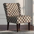 thumbnail image 1 of Bestier Armless Accent Chairs Slipper Chair, Comfy Wingback Corner Side Chair, Fabric Mid Century Modern Chair for Living Room Bedroom Office, Brown Plaid, 1 of 7