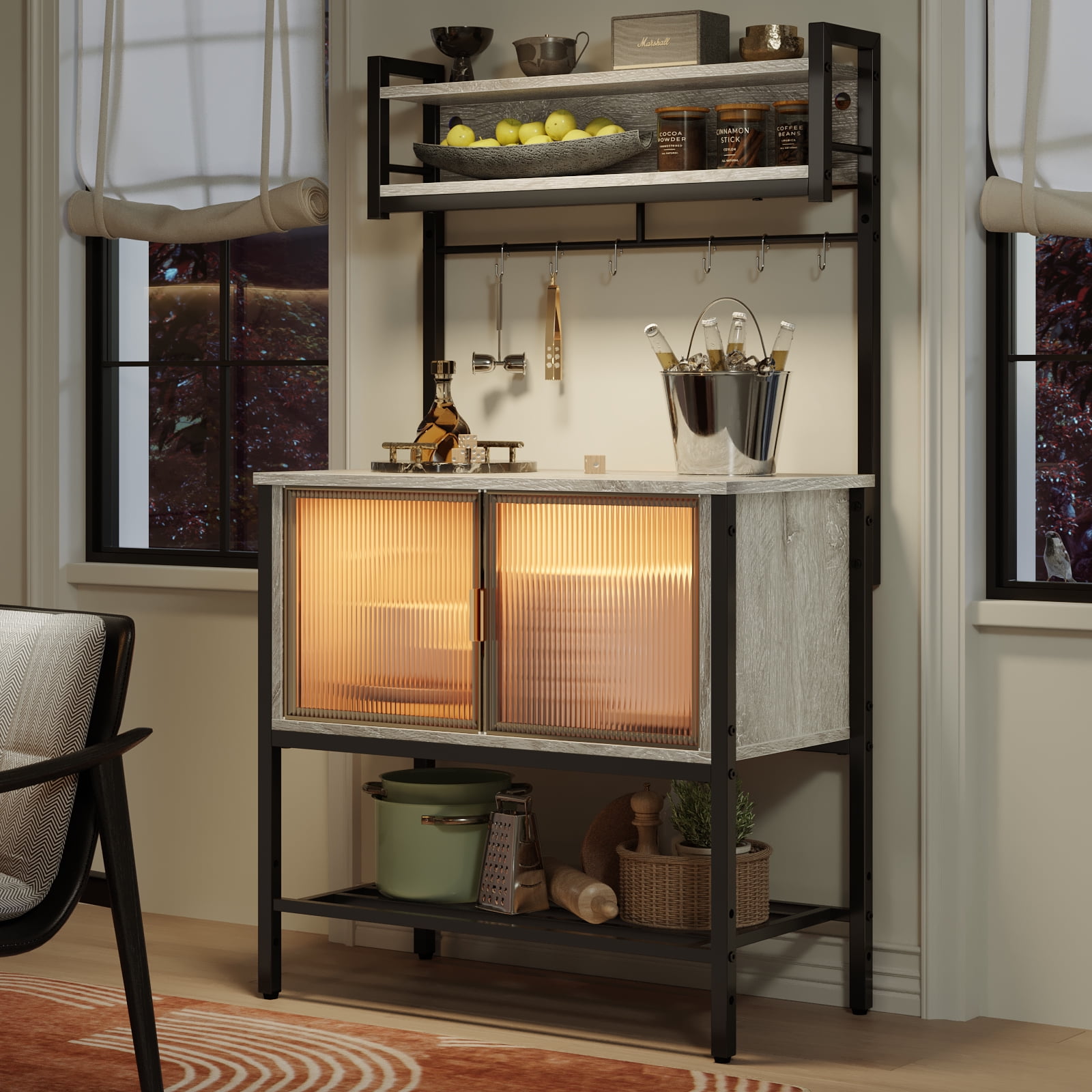 Bestier Bakers Rack with Storage 5 Tier Microwave Stand with