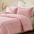 thumbnail image 1 of Bestier Pink Full Size Comforter Set | 3-Piece Soft & Fluffy Sorona Plant-Based Fiber All Season Bedding with Pillowcases, Skin-Friendly, Wrinkle Resistance, Moisture Wicking, 1 of 10
