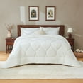 thumbnail image 1 of Bestier Sorona Filled King Size Comforter | Fluffy Down Alternative Duvet Insert, Noiseless Skin-Friendly Bedding for All Season, Machine Washable, White (104x90 inches), 1 of 8