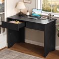 thumbnail image 1 of Bestier Computer Desk with 2 Storage Drawers,Home Office Writing Study Desk PC Table for Small Space,Black, 1 of 10