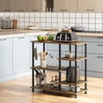 thumbnail image 1 of Bestier Farmhouse Baker's Rack 5 Tier Microwave Oven Stand for Kitchen,  Retro Oak, 1 of 7