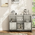 thumbnail image 1 of Bestier Farmhouse Buffet Sideboard Kitchen Table with Sliding Door Grey, 1 of 7