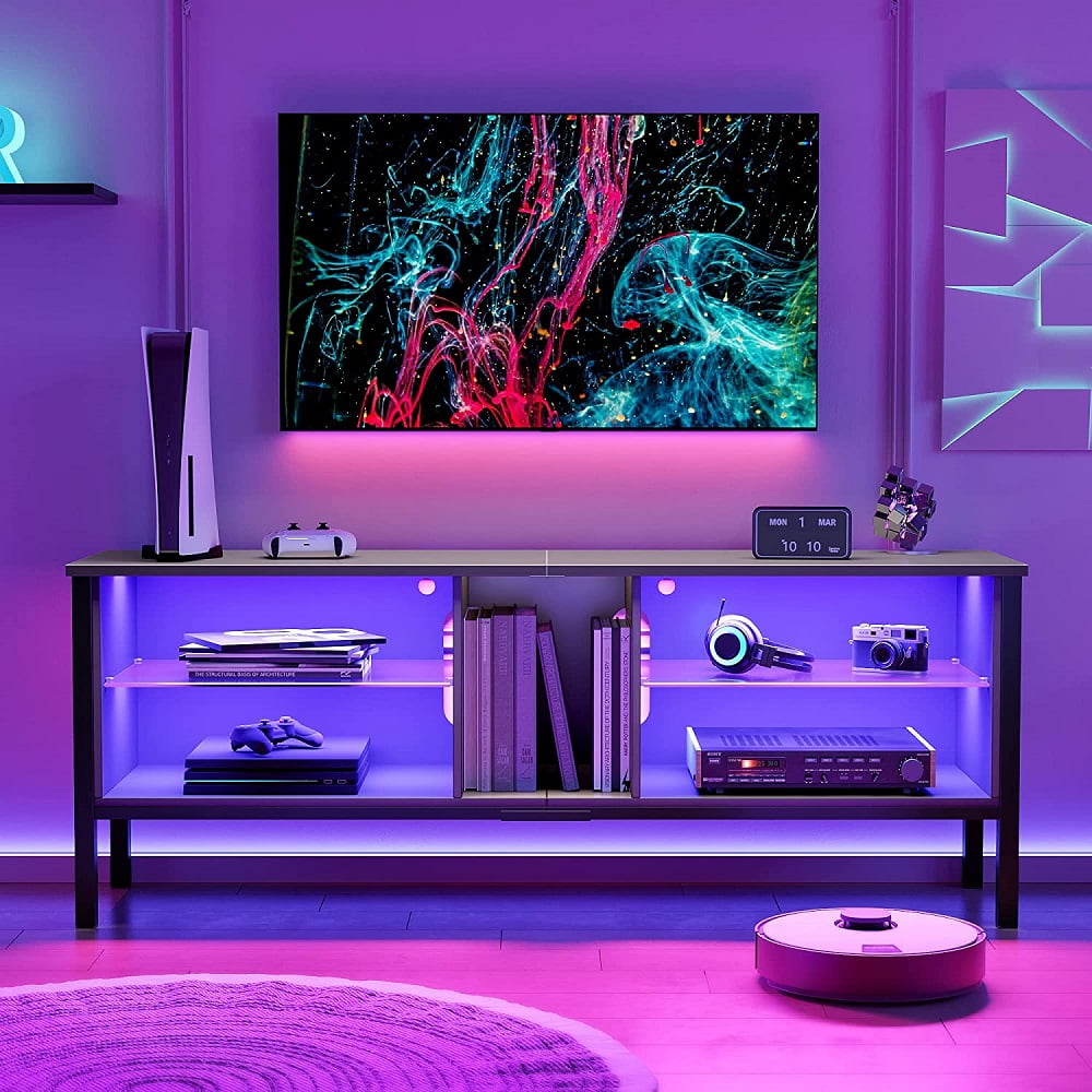 Bestier Gaming TV Stand for TVs up to 75" LED Entertainment Center for