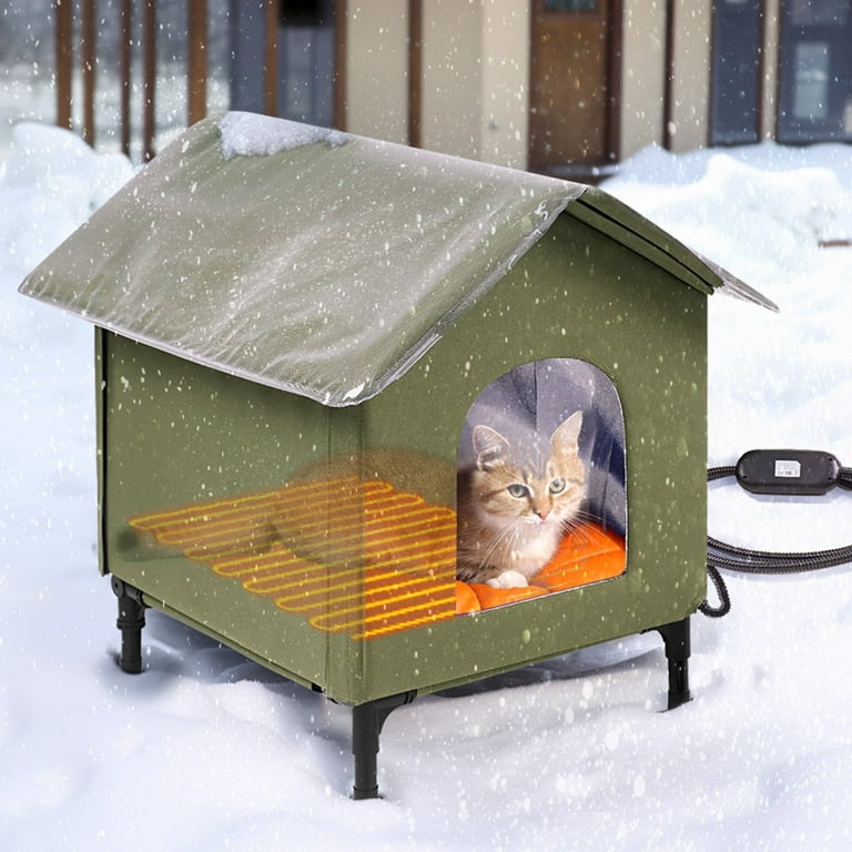 Outdoor heated cat house for winter sales