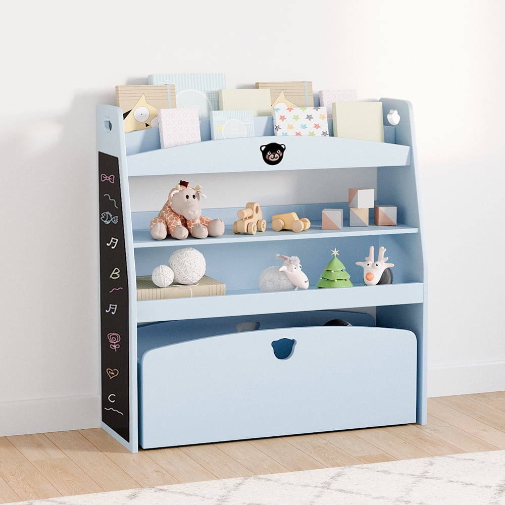 Bestier Kid's Cubby Toy Storage Bookshelf with Reading Nook