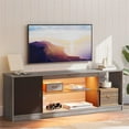 thumbnail image 1 of Bestier LED TV Stand for TVs up to 65 inch TV Gaming Entertainment Center for TVs, Grey Wash, 1 of 9